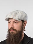 Кепка STETSON арт. 6873702 HATTERAS LINEN STRIPES (кремовый / синий)